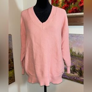 🐠 Big Star Pink V-Neck Sweater Soft Knit